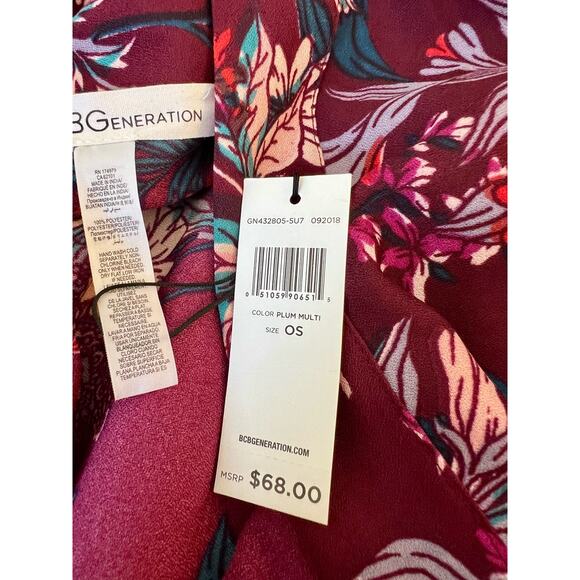 BCBGeneration shawl duster NWT Plum multi BCBG - Picture 6 of 9